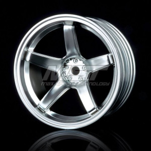 Flat silver 5 spokes wheel (+8) (4) Артикул:MST-102019FS