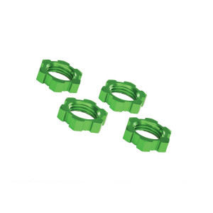 Wheel nuts, splined, 17mm, serrated (green-anodized) (4) - Артикул: TRA7758G