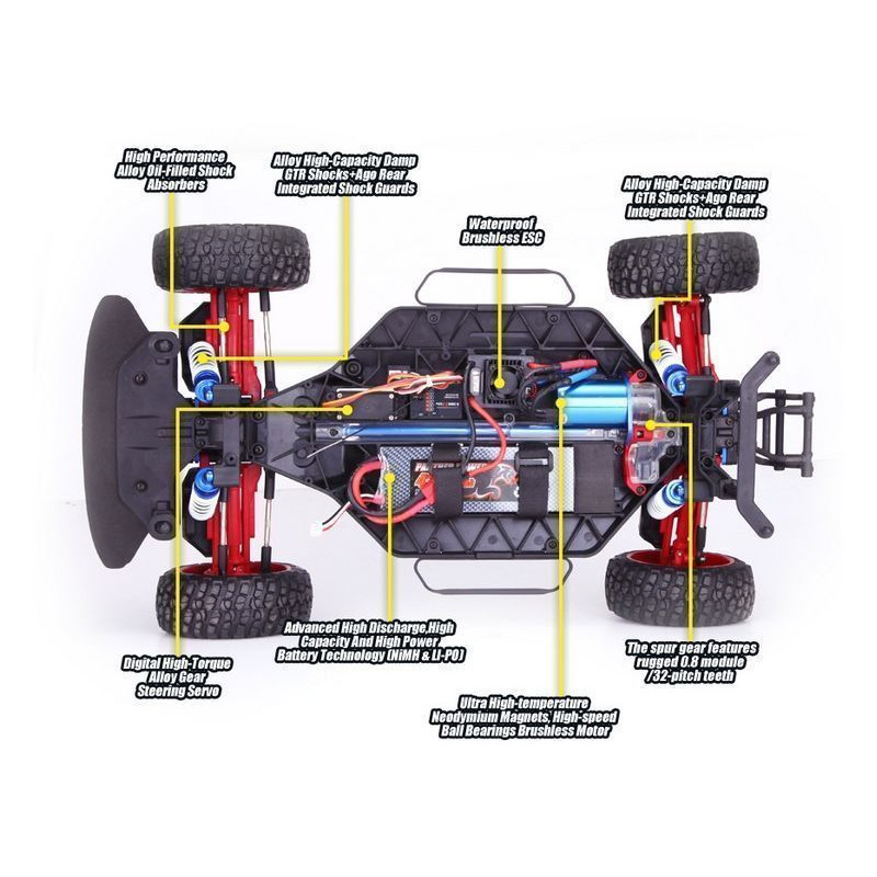 Радиоуправляемая шоссейка Remo Hobby Rally Master Brushless (красная) 4WD 2.4G 1/8 RTR RH8085-RED