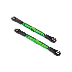 Camber links, rear (TUBES green-anodized, 7075-T6 aluminum, stronger than titanium) (73mm) (2)/ rod ends (4)/ aluminum wrench (1) - Артикул: TRA3644G