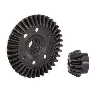 Ring gear, differential/ pinion gear, differential (machined, spiral cut) (rear) - Артикул: TRA6879R