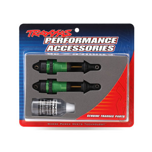 Shocks, GTR long green-anodized, PTFE-coated bodies with TiN shafts (fully assembled, without springs) (2) - Артикул: TRA7461G