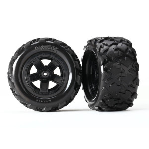 Tires & wheels, assembled, glued (Teton 5-spoke wheels, Teton tires) (2) - Артикул: TRA7672