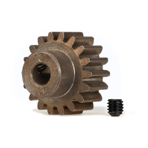 Gear, 18-T pinion (1.0 metric pitch) (fits 5mm shaft): set screw (compatible with steel spur gears) - Артикул: TRA6491X