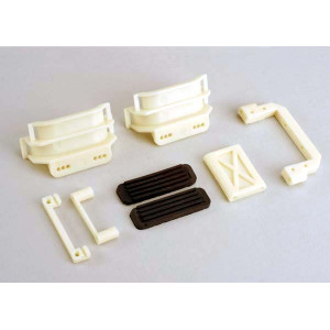 Battery holders:rubber shock pads:radio tray brace:sevo mounting bracket:plastic sway bar bracket:sp - Артикул: TRA1627