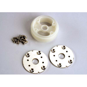 Gear, main differential (48 pitcy):metal side plates (2) self-tapping screws (8) - Артикул: TRA1781