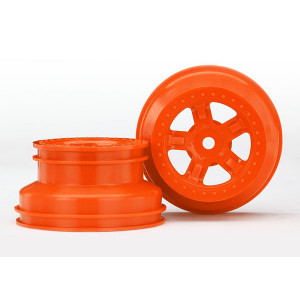 Wheels, SCT orange, beadlock style, dual profile (1.8' inner, 1.4' outer) (2) - Артикул: TRA7673A