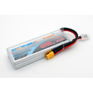 Аккумулятор LiPo Bonka 4200мАч 35C 11.1V Артикул - BK-4200-35-3S