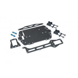 Carbon fiber conversion kit (includes chassis, upper chassis, battery hold down, adhesive foam tape, - Артикул: TRA7525