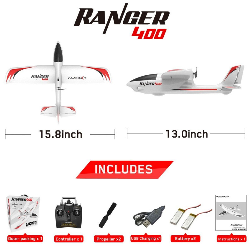 Радиоуправляемый Планер Volantex 761-6 Ranger 400 RTF (с системой стабилизации)