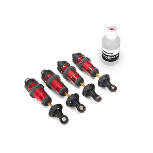 Shocks, GTR aluminum, red-anodized (fully assembled w:o springs) (4) - Артикул: TRA5460R