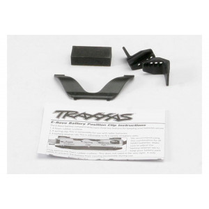 Retainer clip, battery (1): front clip (1) :rear clip (1): foam spacer (1) (for one battery compartm - Артикул: TRA5629