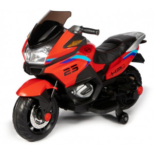Детский электромотоцикл XMX (красный, EVA, с ручкой газа, 12V) - XMX609-RED