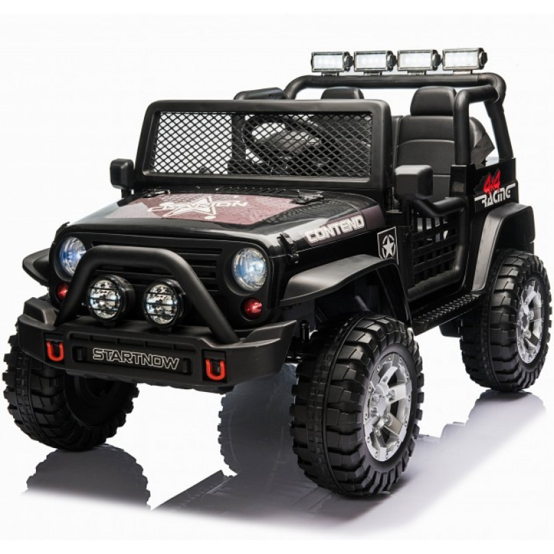 Детский электромобиль джип XMX с полным приводом (черный, EVA, 12V) - XMX618-4WD-BLACK