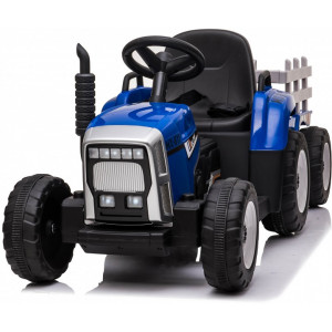 Детский электромобиль XMX трактор с прицепом (синий, EVA, пульт, 12М) - XMX611-BLUE