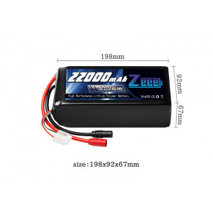 Аккумулятор LIPO 6S 25C 22000mah - zeee-22000-6s-25c