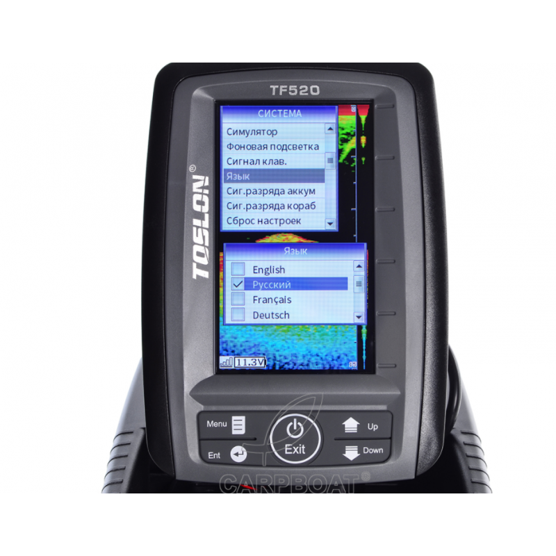 БЕСПРОВОДНОЙ ЦВЕТНОЙ ЭХОЛОТ FISH-FINDER TF-520 LI-ION