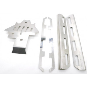 Stainless steel, side pedal, chassis armor plate set CTW-TRX4-01