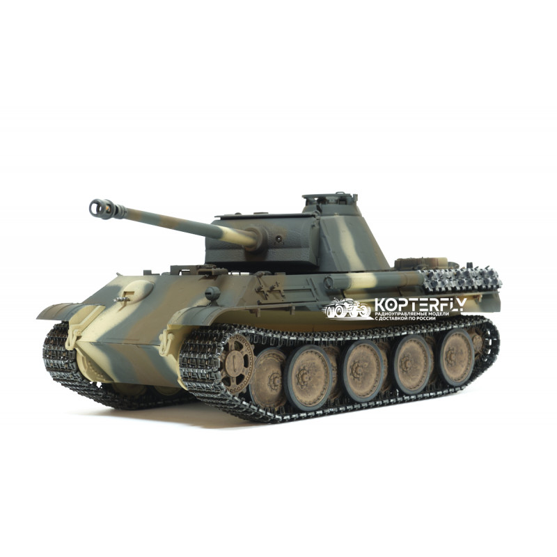 Радиоуправляемый танк Taigen 1/16 Panther type G (Германия) откат ствола (для ИК боя) V3 2.4G RTR