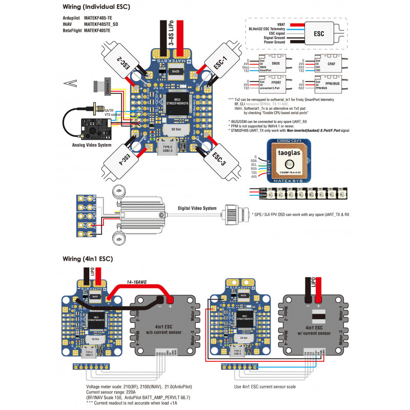 Полетный контроллер MATEK F405-TE - matek-F405-TE