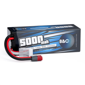 Аккумулятор LiPo B&C - 14.8v 5000mAh 50C (4S, Hardcase, разъём T-Plug) B&C-5000-4S-50-H-T