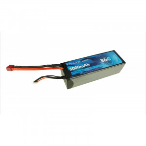Аккумулятор LiPo B&C - 11.1v 5000mAh 50C (3S, Hardcase, разъём T-Plug) B&C-5000-3S-50-H
