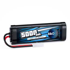 Аккумулятор Ni-Mh B&C 5000mAh, 7,2V, (Разъем Tamiya) B&C-5000-7.2V-S-TM