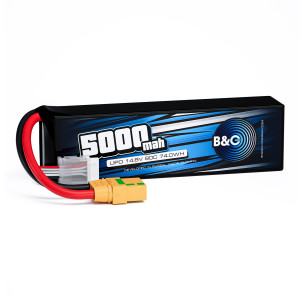 Аккумулятор LiPo B&C - 14.8v 5000мАч 90C (4S, Softcase, разъём XT-90) B&C-5000-4S-90-S-XT90