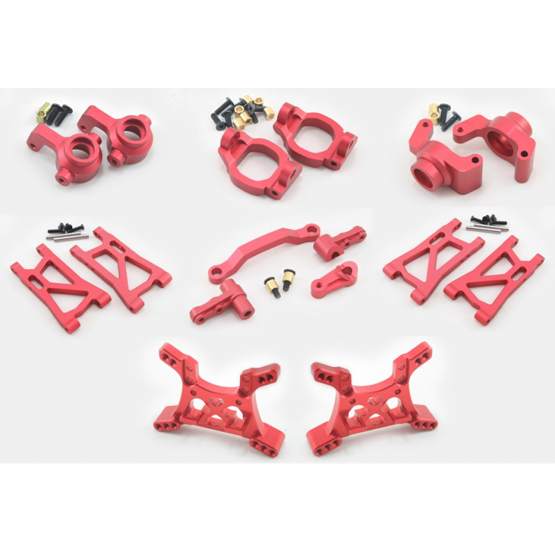 Алюминиевый комплект тюнинга для Remo Hobby 1/16 - A1631-LUX-Red-V2