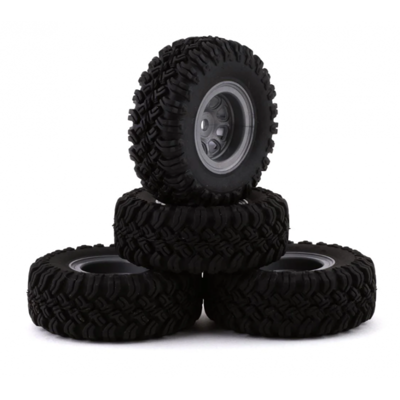 CR-24 MT Crawler Grey Wheel & Tire Set (4pcs)