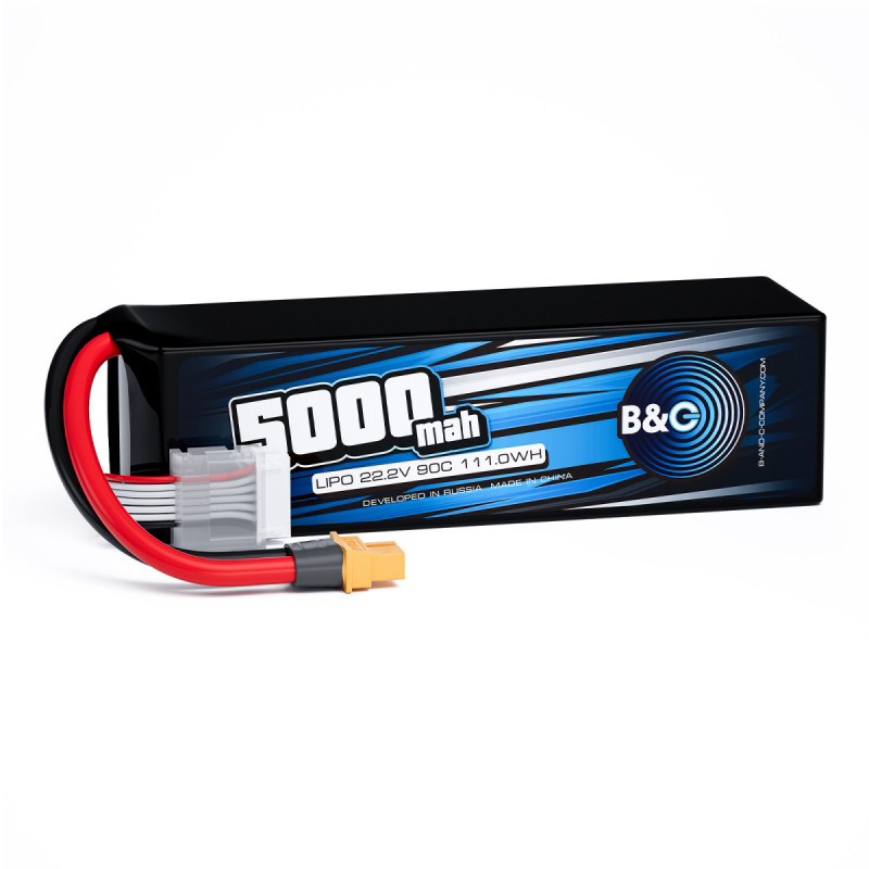 Аккумулятор B&C 5000mAh 22.2V (6S) 90C XT60 Softcase