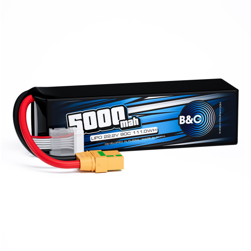 Аккумулятор B&C 5000 mAh 22.2V (6S) 90C с разъёмом XT90