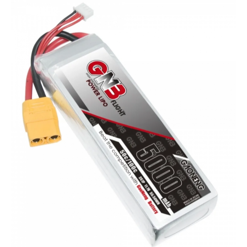 Аккумулятор GNB 5000MAH 3S1P 11.1V 50С/100C XT60U SoftCase