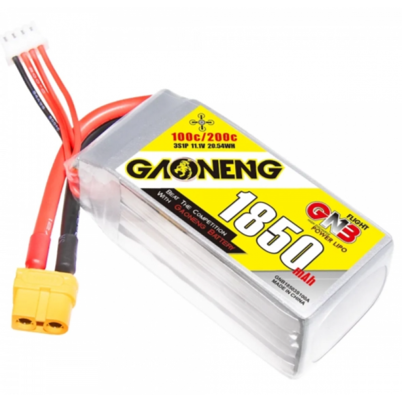 Аккумулятор GNB 1850MAH 3S1P 11.1V 100С/200C XT60 SoftCase
