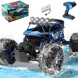 Радиоуправляемый синий краулер амфибия (7.4В, свет, 1:12) - C1201W-BLUE-V2