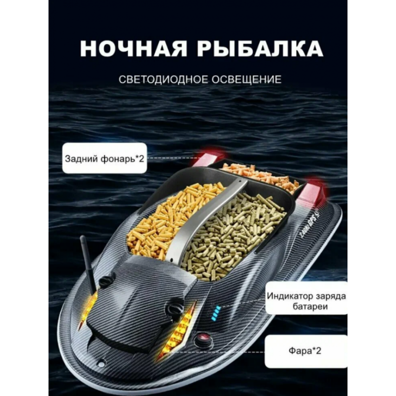 Прикормочный кораблик HJ817-BAG V2 с GPS для рыбалки