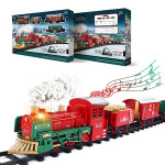 Железная дорога Новогодний поезд Fenfa (звук, пускает пар) - 1603D