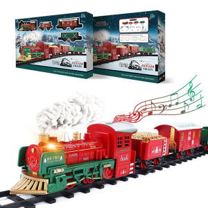 Железная дорога Новогодний поезд Fenfa (звук, пускает пар) - 1603D