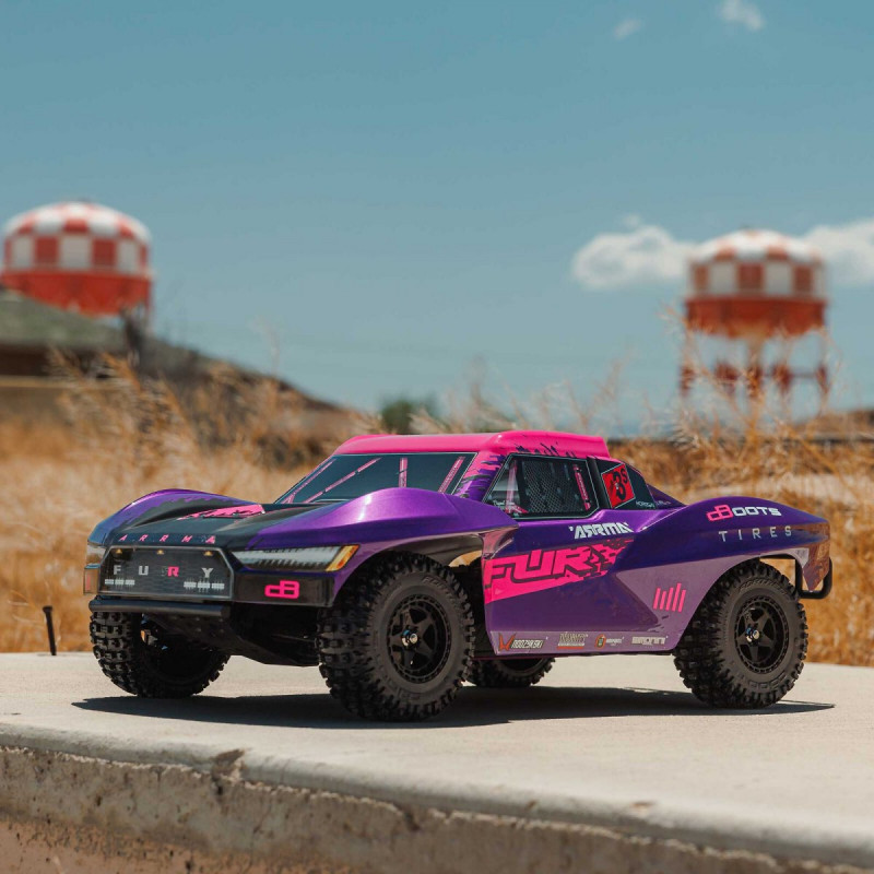 Радиоуправляемая модель ARRMA 1/10 FURY 223S DSC 2WD RTR BRUSHLESS SHORT COURSE TRUCK, PURPLE ARA3521T3