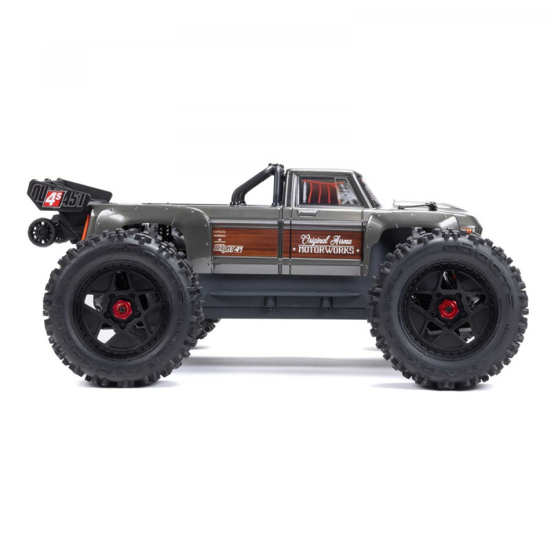 Радиоуправляемый монстр ARRMA 1/10 OUTCAST 4S 4X4 RTR BRUSHLESS STUNT TRUCK, GUN METAL ARA4410V2T3