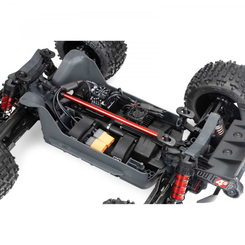 Радиоуправляемый монстр ARRMA 1/10 OUTCAST 4S 4X4 RTR BRUSHLESS STUNT TRUCK, GUN METAL ARA4410V2T3