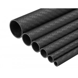 Трубка карбоновая 30x28x1000мм (плетёная)