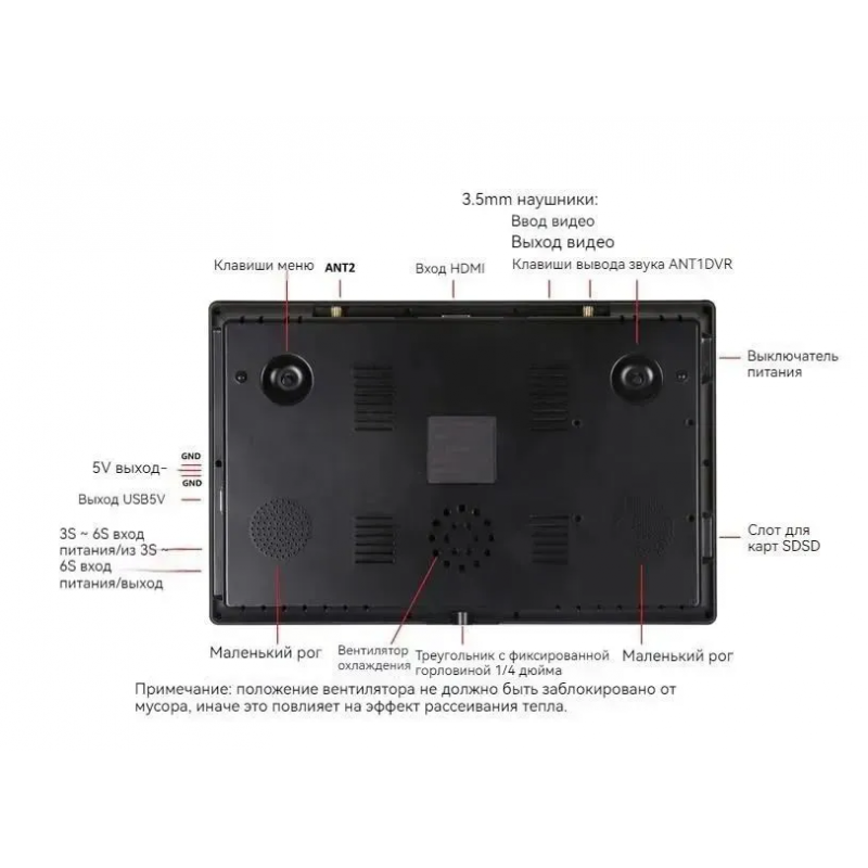 Монитор Hawkeye Captain 10.2'' 5.8GHz 96CH