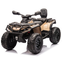 Детский квадроцикл двухместный BRP Can-Am Outlander (24V, полный привод, хаки) - DK-CA005-KHAKI