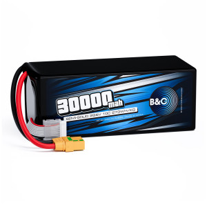 Аккумулятор Li-po Semi-Solid B&C 30000mAh 29.6V (8s) 10C, XT90S B&C-30000-8S-10-S-XT90S