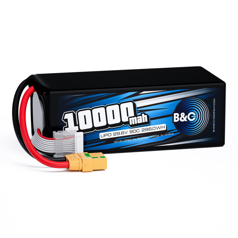 Аккумулятор Li-Po B&C 10000mAh 8S 29.6V 90C XT90S