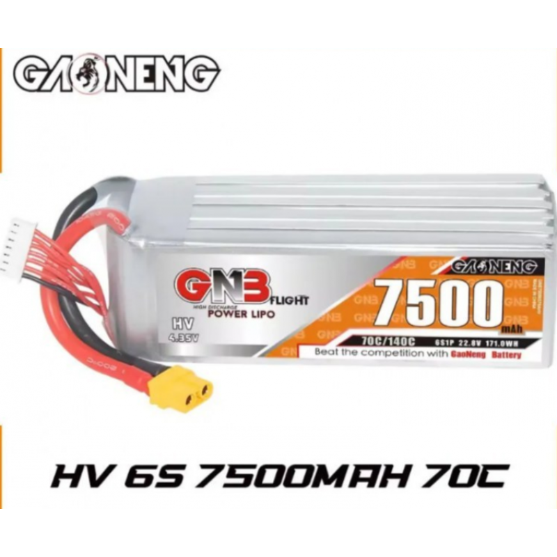 Аккумулятор Gaoneng GNB 7500mAh 6S1P 22.8V HV 70C XT60