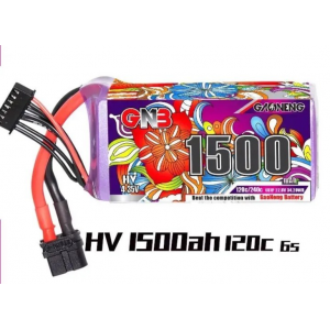 Аккумулятор Li-po Gaoneng GNB 1500mah 6S1P 22.8V HV 120C/240C 38x38x79mm GNB15006S120AHV