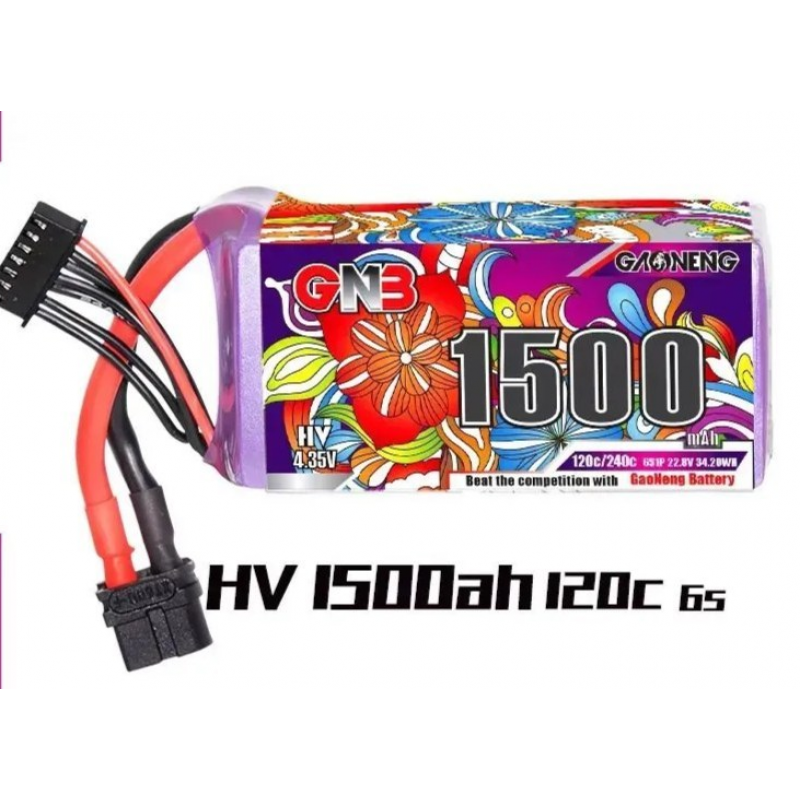 LiPo аккумулятор GNB 1500mAh 6S HV 120C/240C XT-60