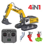 Радиоуправляемый экскаватор 4in1 HUINA с гидравлической системой 1:18 - K5901-100S